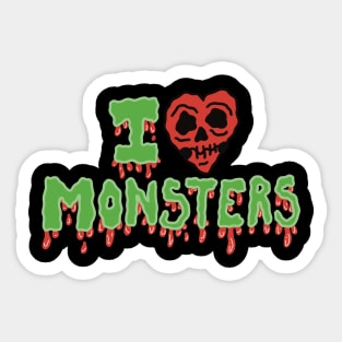 I love monsters Sticker